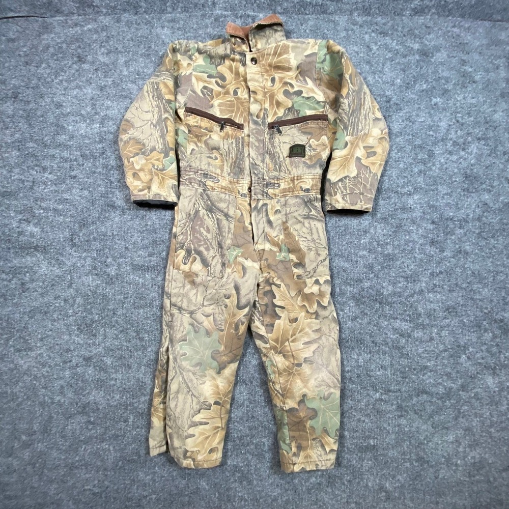 Liberty Rugged Outdoor‎ Gear Kids Camo Insulated Coveralls Advantage Leaf Size 8